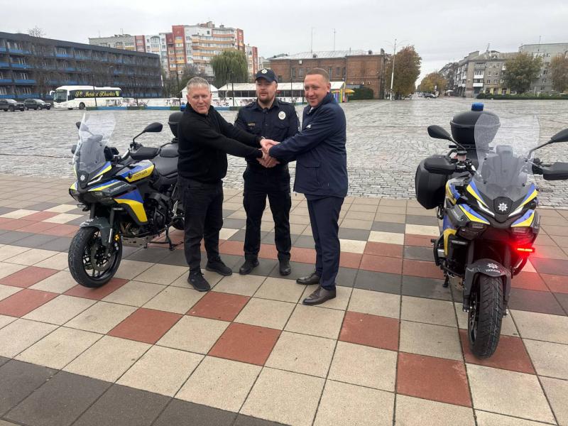 Кременчуцький район отримав два потужні патрульні мотоцикли Yamaha за підтримки області та міста