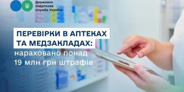 Перевірки в аптеках та медзакладах: нараховано понад 19 млн грн штрафів