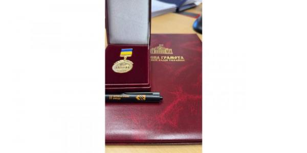 Заступник начальника Полтавської ОВА отримав почесну відзнаку від парламенту