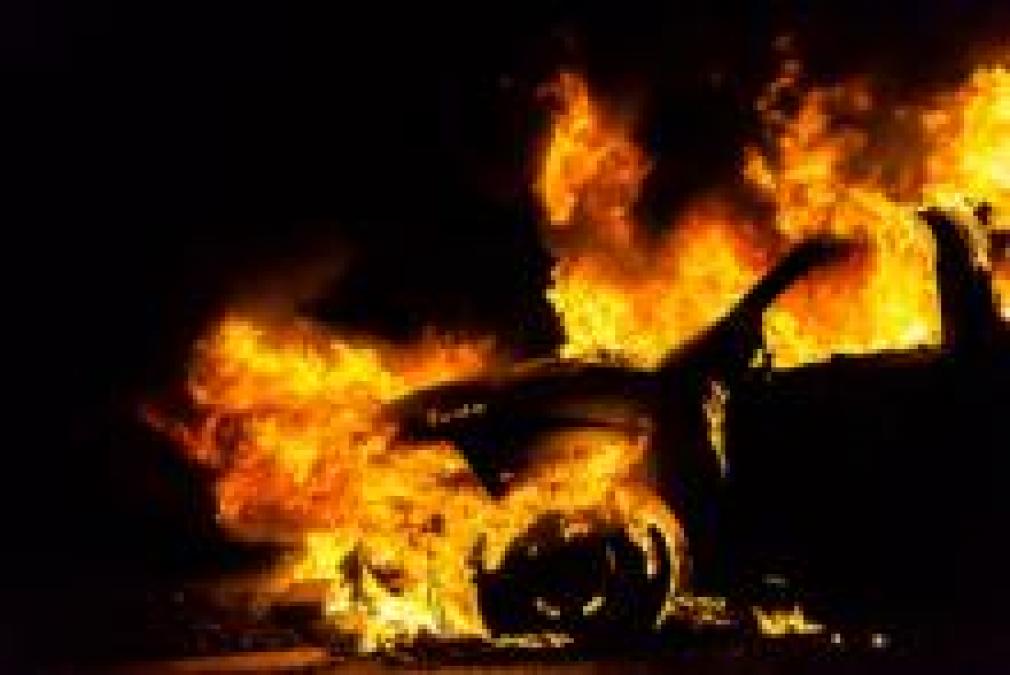 В Кременчуге сгорел автомобиль «Дэу Нексия»