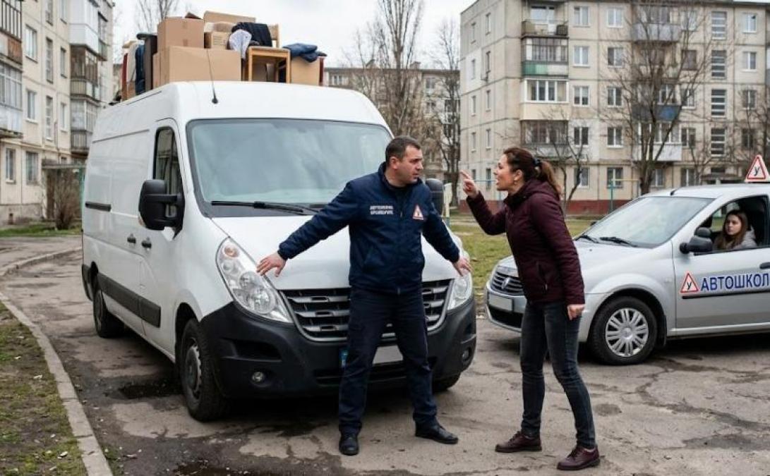 Битва за шафи та дивани: як кременчуцький інструктор заблокував вантажівку колишньої дружини